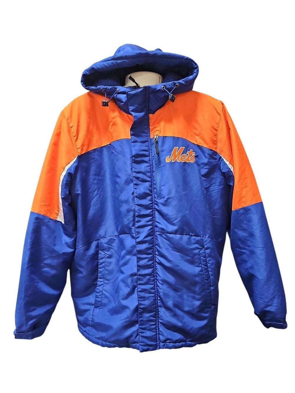 New York Mets G‑III MLB Genuine Merchandise Hooded Jacket Men’s L – Read Defects